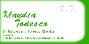 klaudia todesco business card